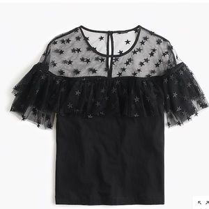 Jcrew starry tulle top